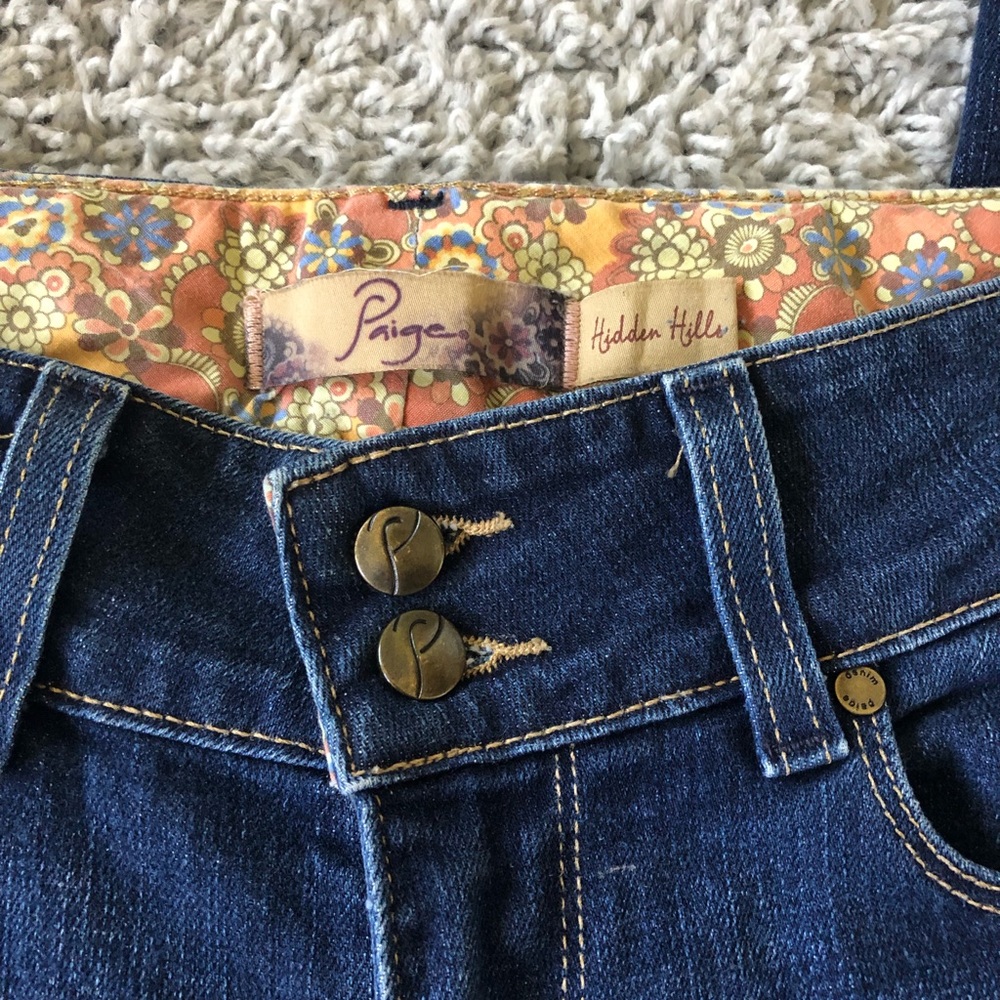 Exclusive Paige Jeans with Floral Lining - Picture 2 of 5